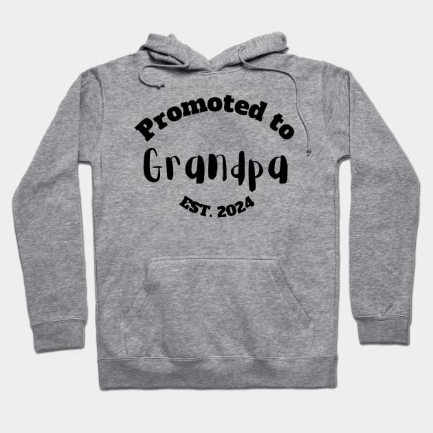 Promoted to Grandpa Est. 2024 Hoodie by StudioPuffyBread